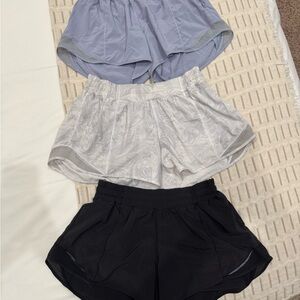 Women's Black, White, and Blue Shorts